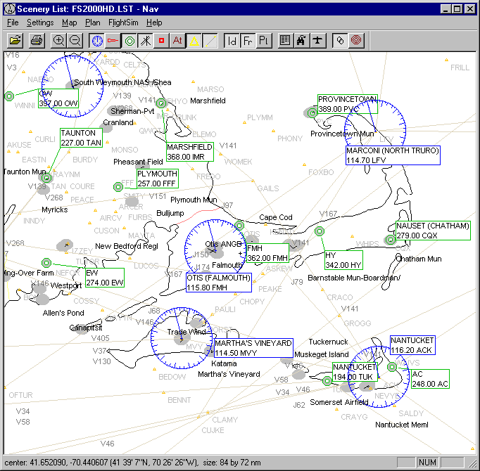 Cap cod map generated by Nav