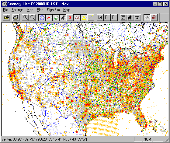 USA map generated by Nav